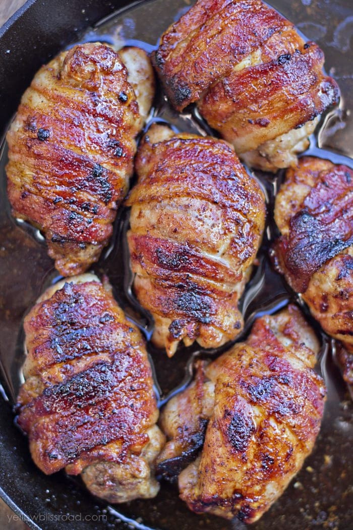 Bacon Wrapped Chicken Thighs