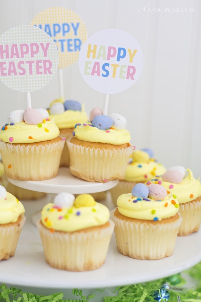 Dressed Up Store Bought Easter Cupcakes