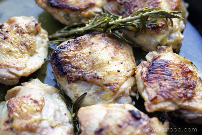 pan roasted lemon garlic chicken