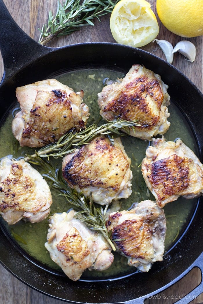 Pan Roasted Lemon Garlic Chicken Yellow Bliss Road