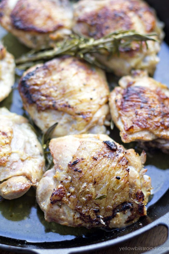 Pan Roasted Lemon Rosemary Chicken