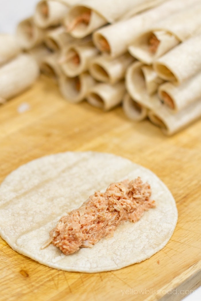 Rolled Chicken Tacos Chicken Rolls