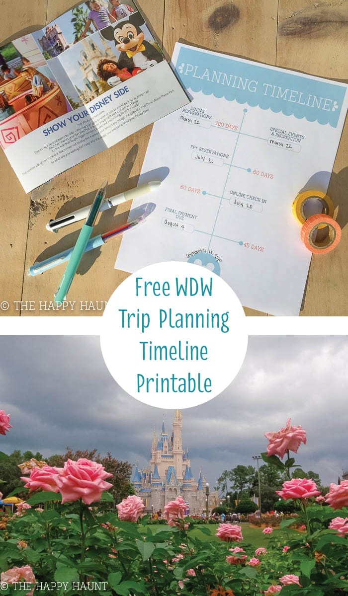 Free Printable Disney World Vacation Planning Timeline