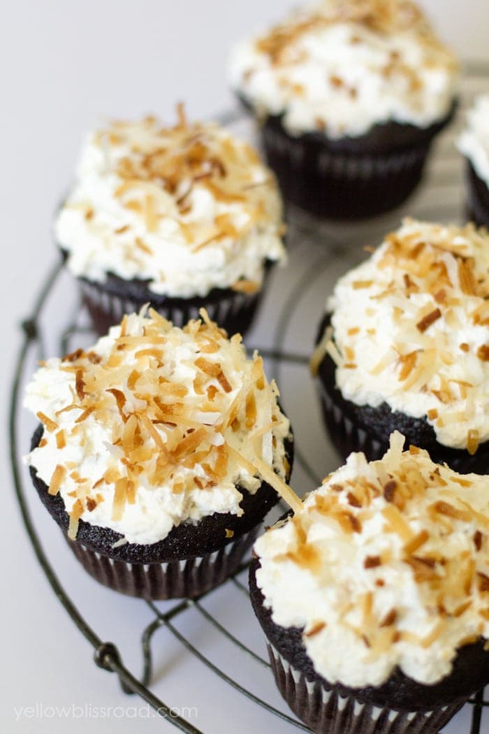 Toasted Coconut Chocolate Cupcakes 2