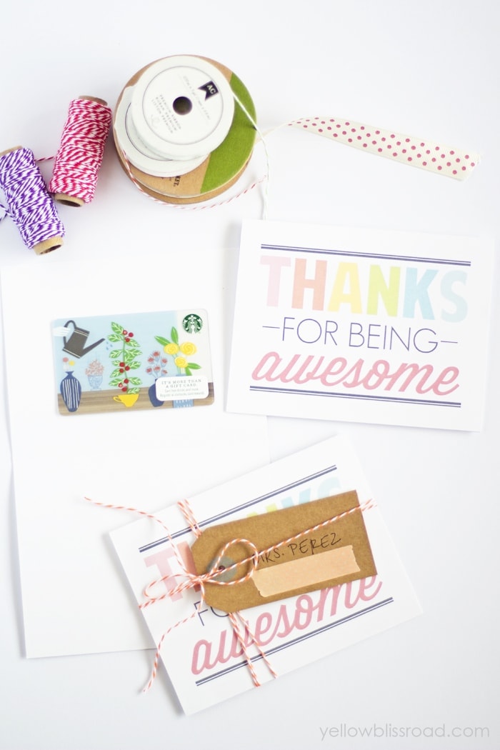 Awesome Thank you gift idea with card