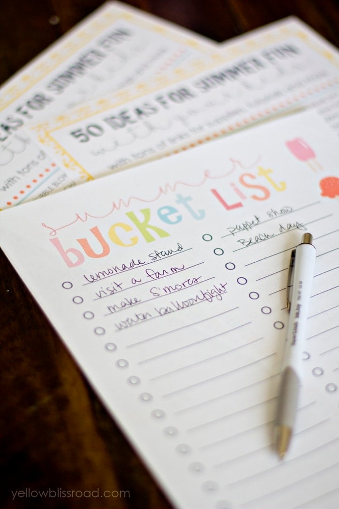 Summer Bucket List Ideas