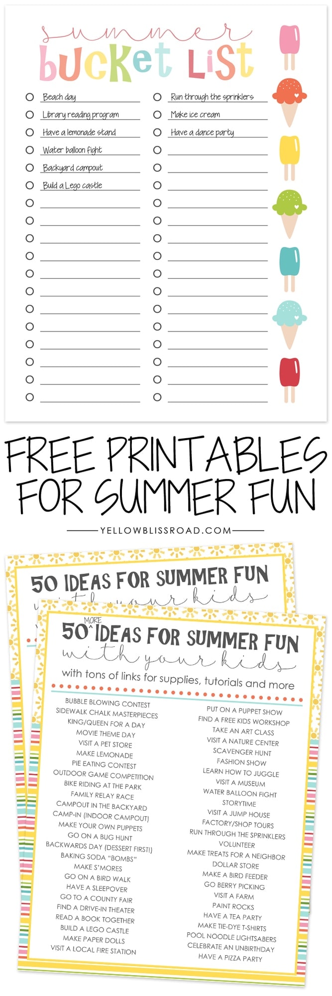 Summer Bucket List with 100 Summer Ideas