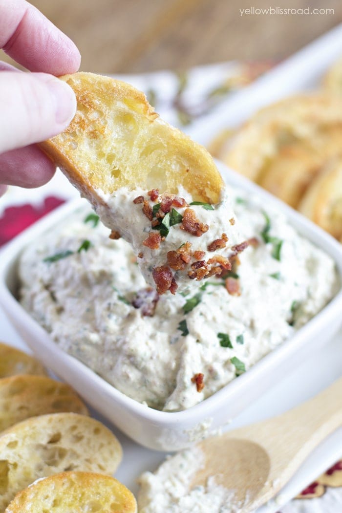 Bacon Goat Cheese and Onion Dip