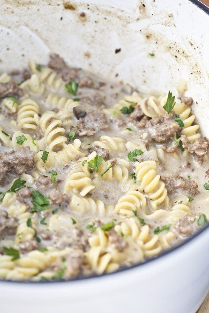 One Pot Beef Strogonoff