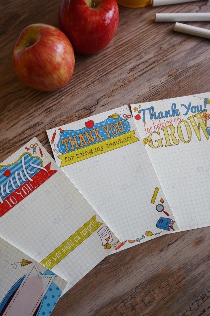 Free thank you gift card printable for a teacher