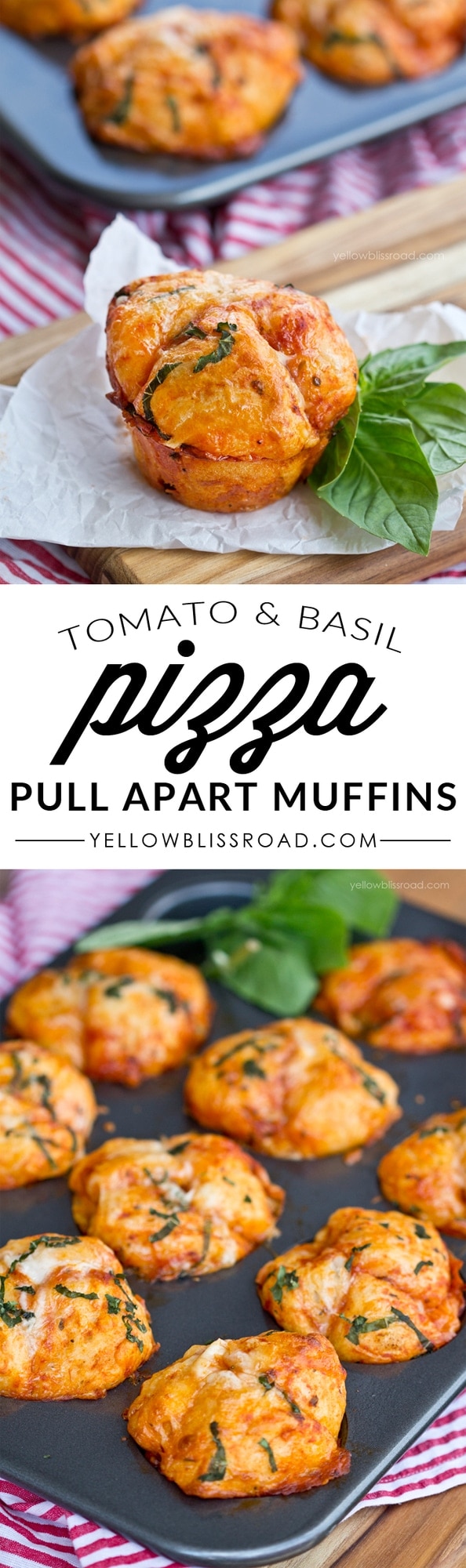 Tomato & Basil Pull Apart Pizza Muffins
