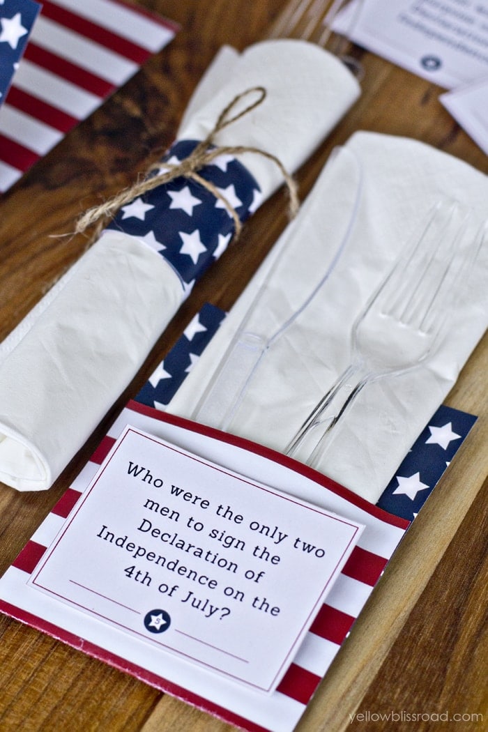 free printable 4th of July Utensil Holders2