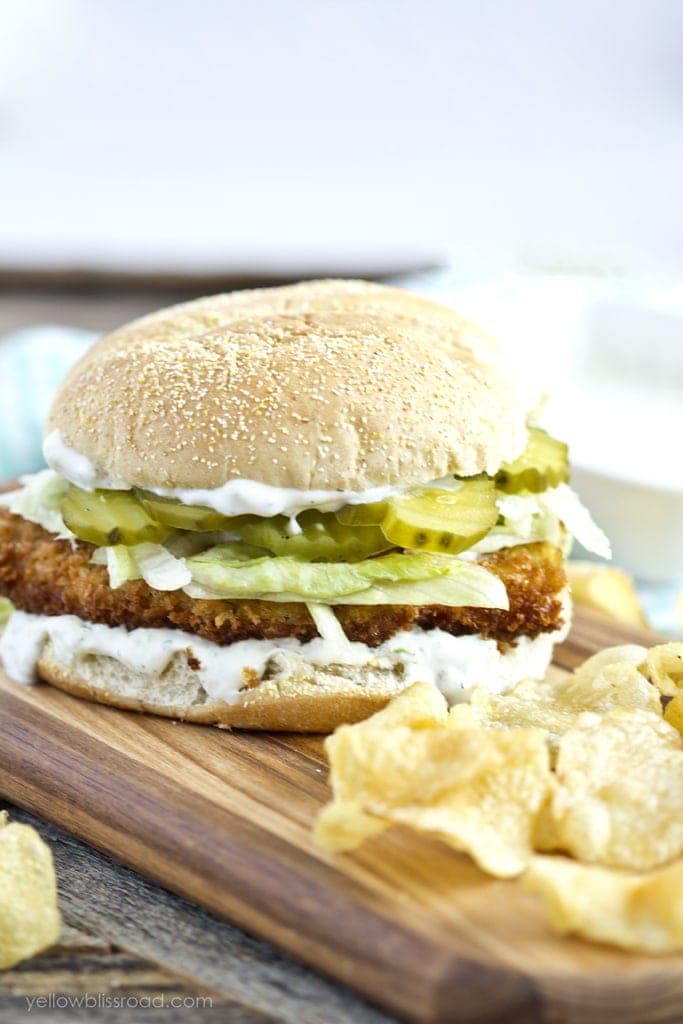 Crispy Chicken Sandwich with Dill Ranch Sauce