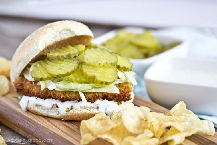 Crispy Dill Chicken Sandwich | YellowBlissRoad.com