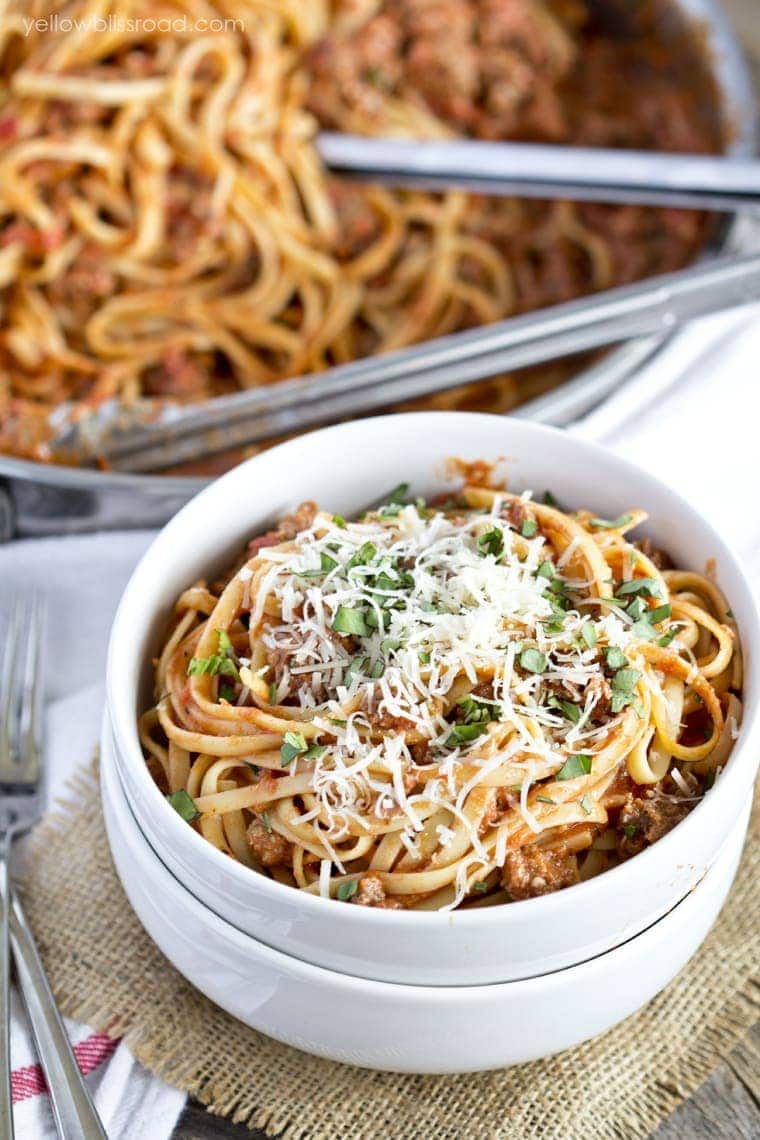 Linguine with Bolognese