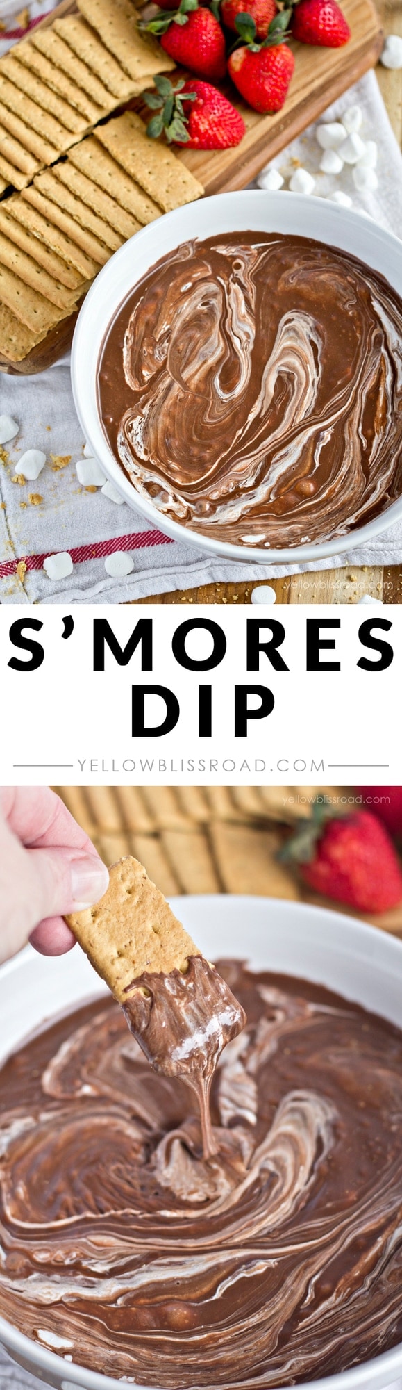 S'Mores Dip - A perfect summer treat for dipping graham crackers, fruit or pretzels!