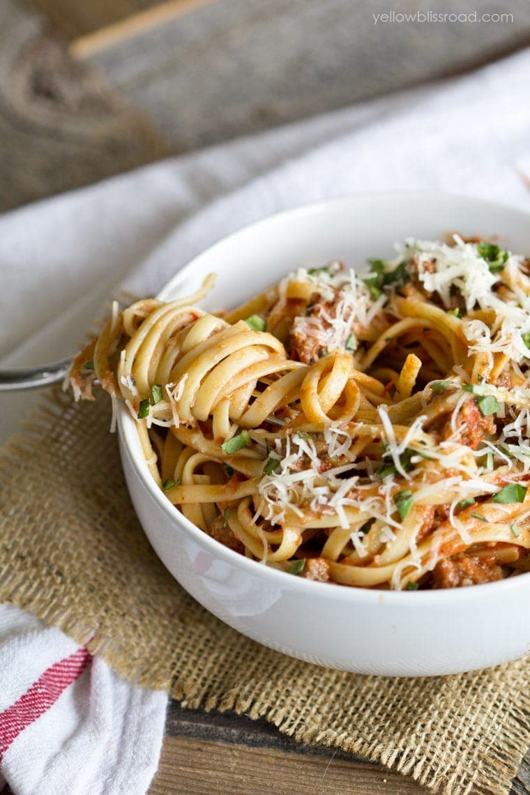 Spaghetti Sauce with fork