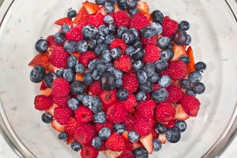 Strawberries, Raspberries and Blueberries