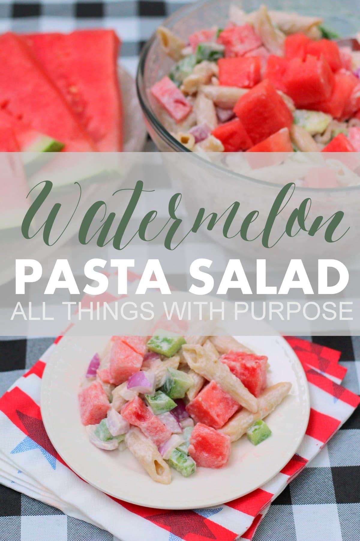 watermelon pasta salad
