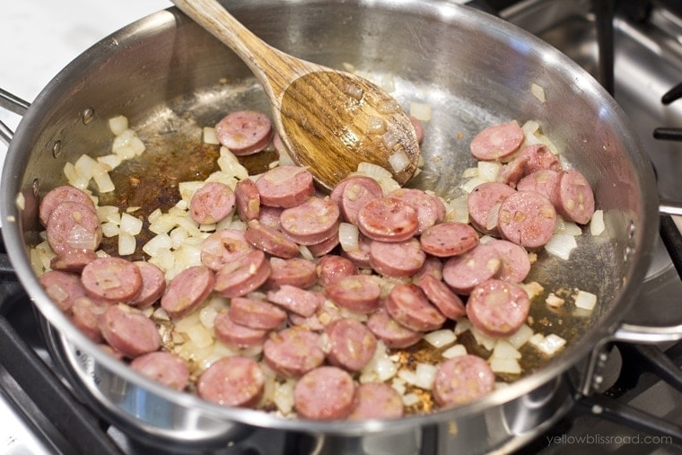 sausage cooking