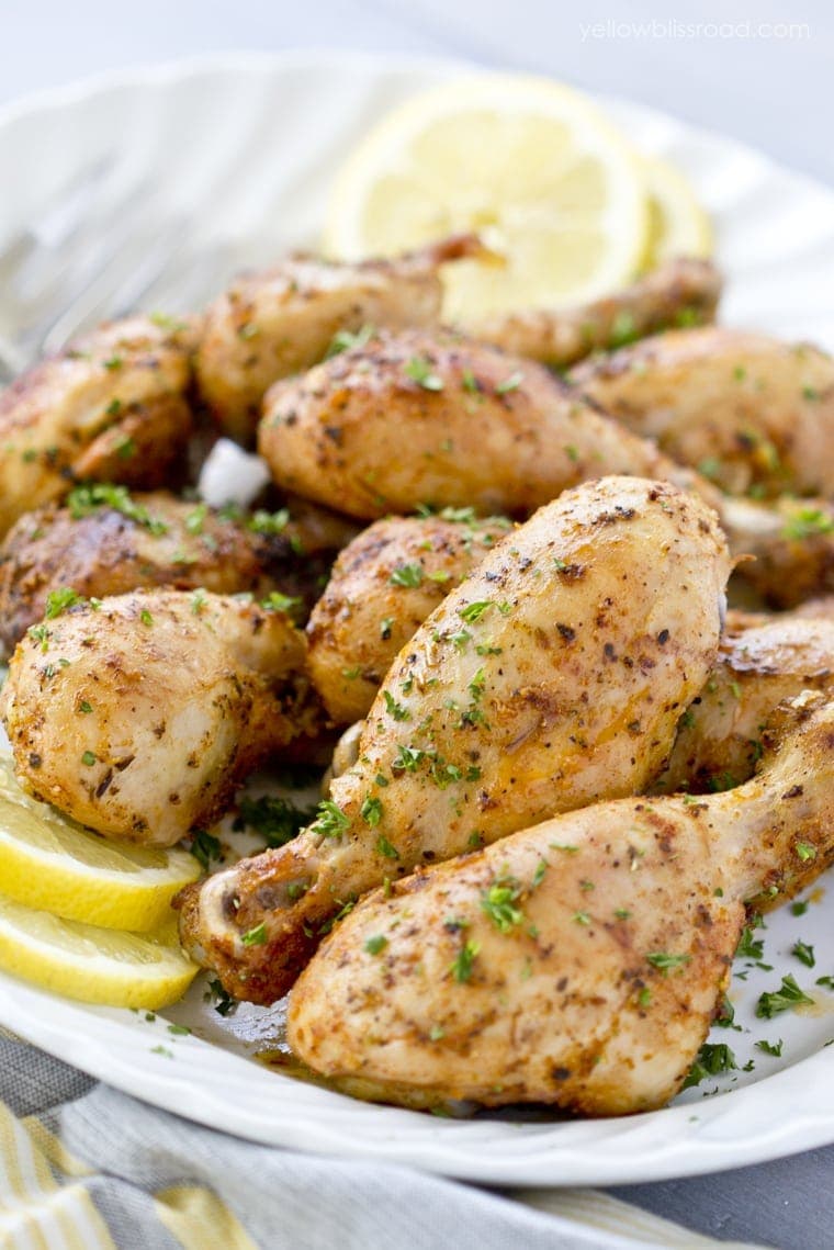 Lemon Garlic Roasted Chicken Drumsticks | Easy Chicken Recipe