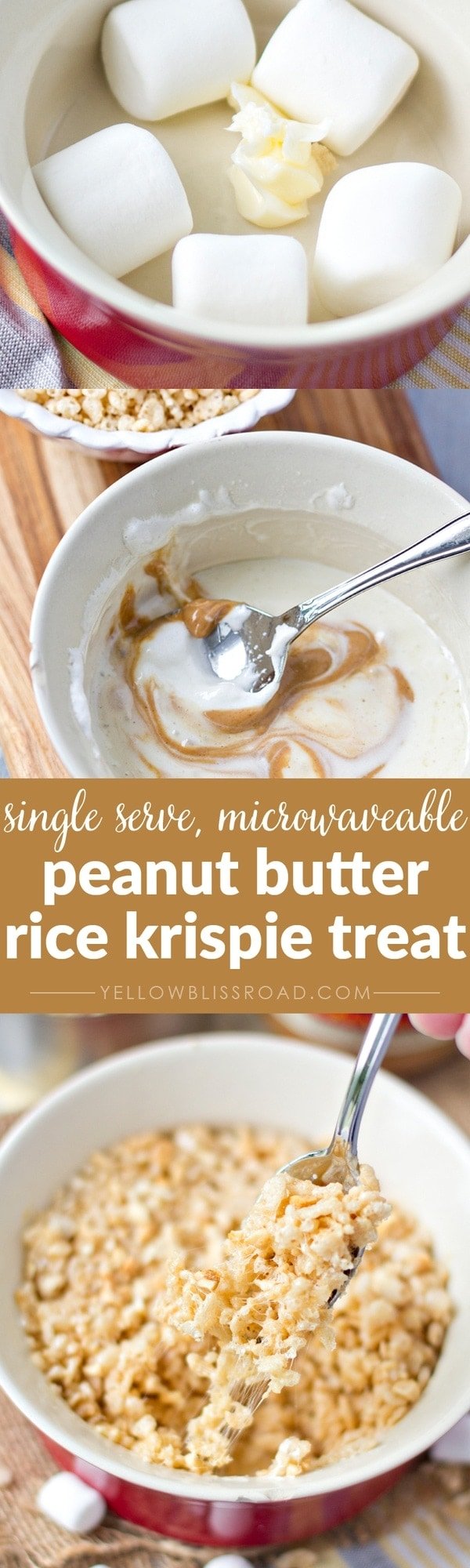 Single Serve Microwaveable Peanut Butter Rice Krispie Treat
