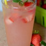 A glass of Strawberry Lemonade