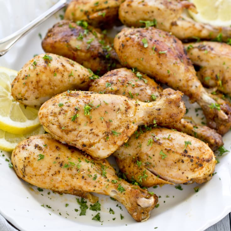 Baked Chicken Drumsticks with Lemon and Garlic | YellowBliss Road.com
