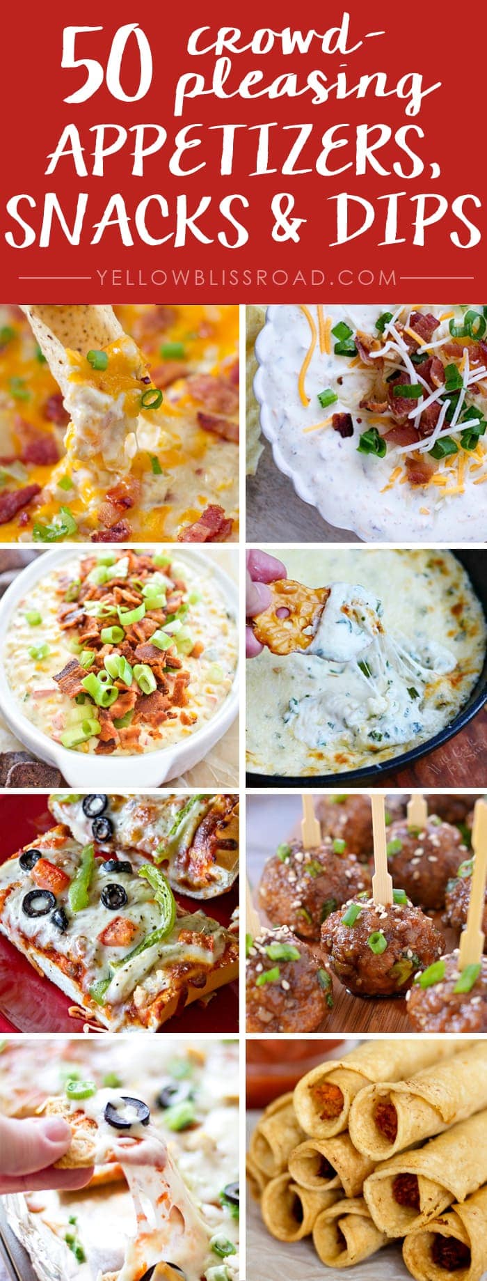 50 Crowd Pleasing Appetizers, Snack and Dips