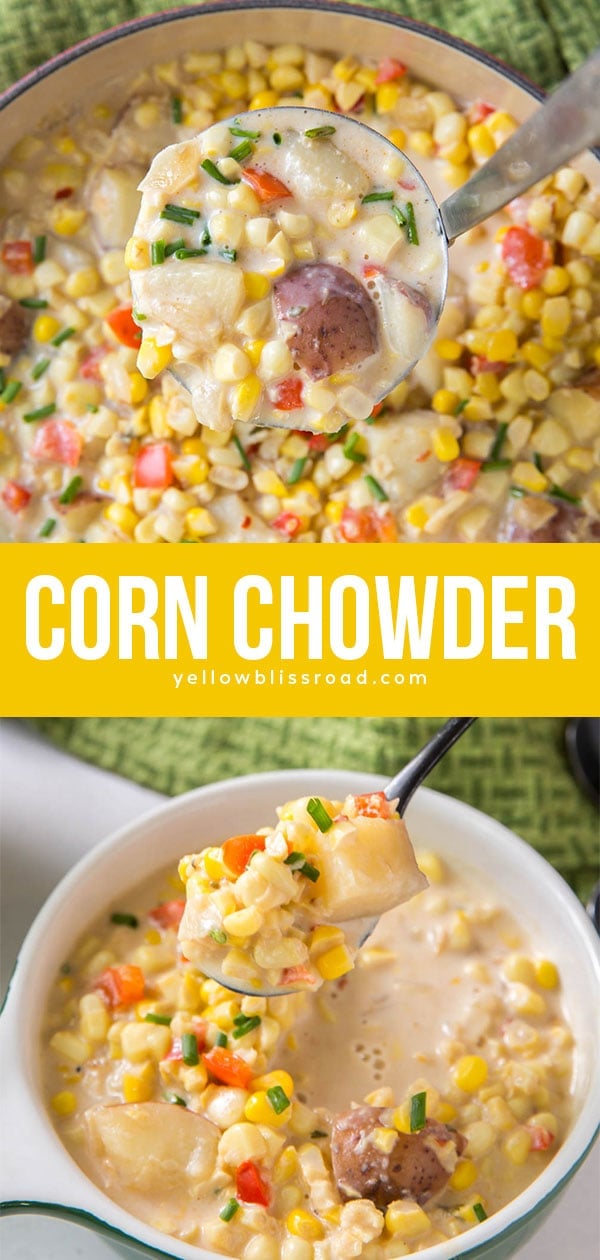 Sweet Corn Chowder Recipe | YellowBlissRoad.com