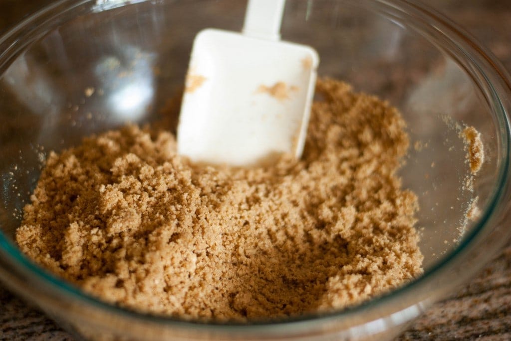 A close up of a bowl with Graham Cracker Crumbs