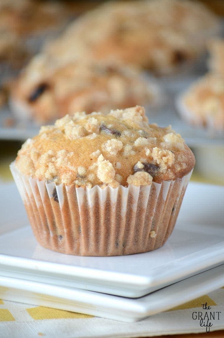 Homemade bakery style chocolate chip muffin recipe