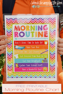 Printable morning routine chart