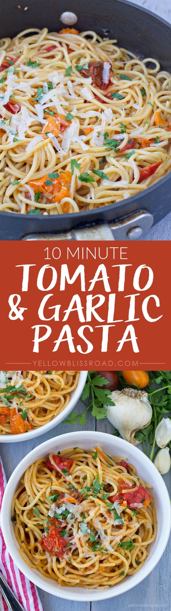 10 Minute Tomato and Garlic Pasta