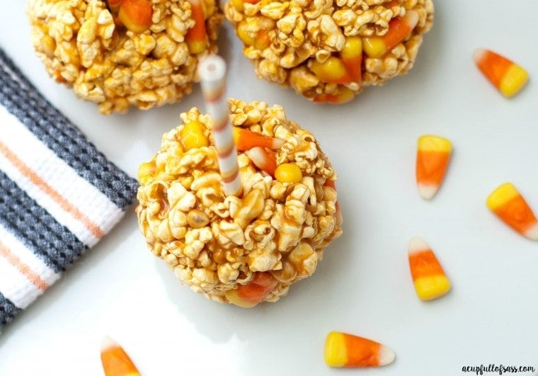 Candy Corn Popcorn Balls Yellow Bliss Road