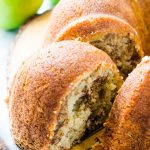 A close up of Cinnamon Apple Bundt Cake