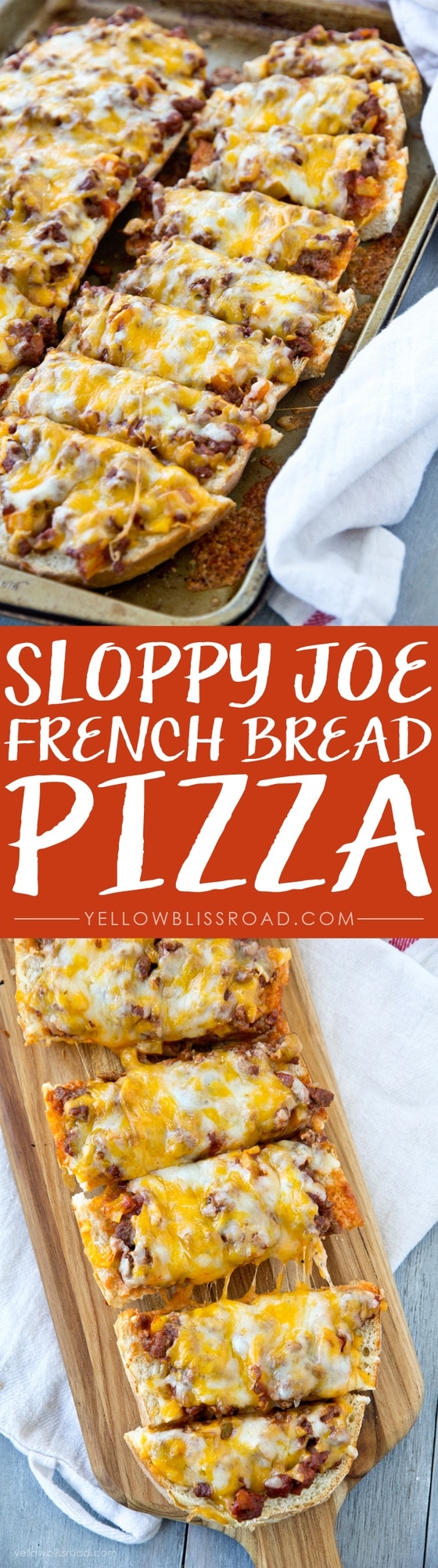Easy Cheesy and Not too messy Sloppy Joe French Bread Pizza