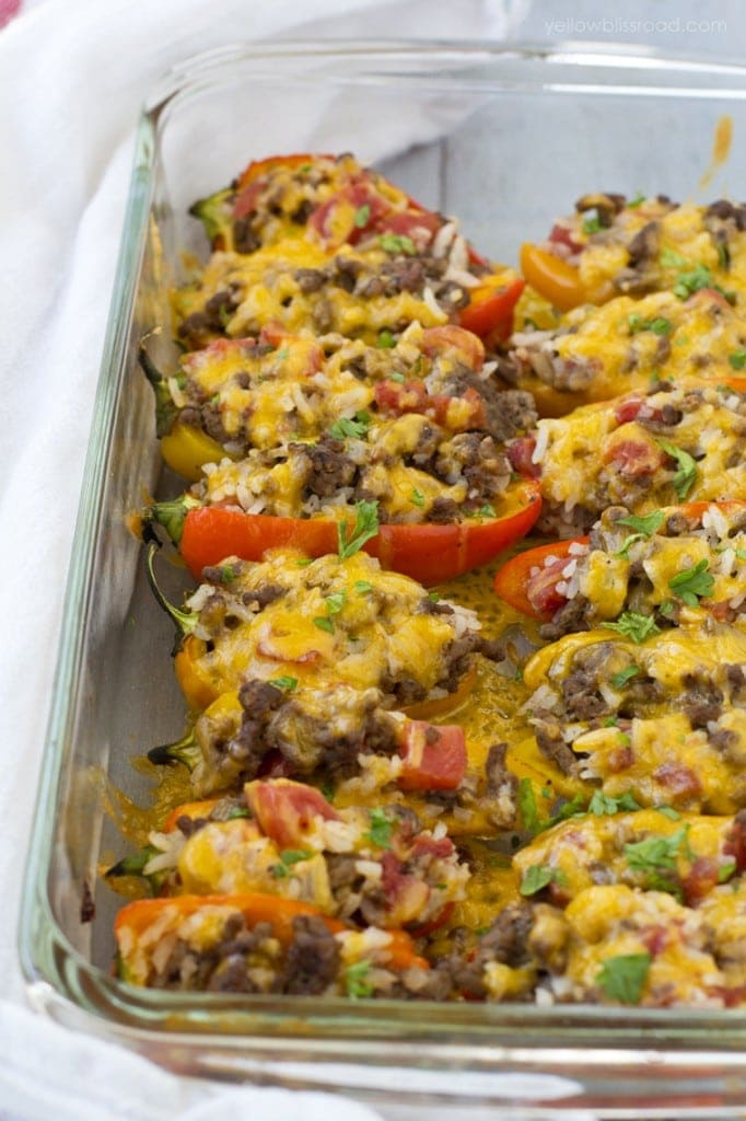Stuffed Mini Peppers with Ground Beef