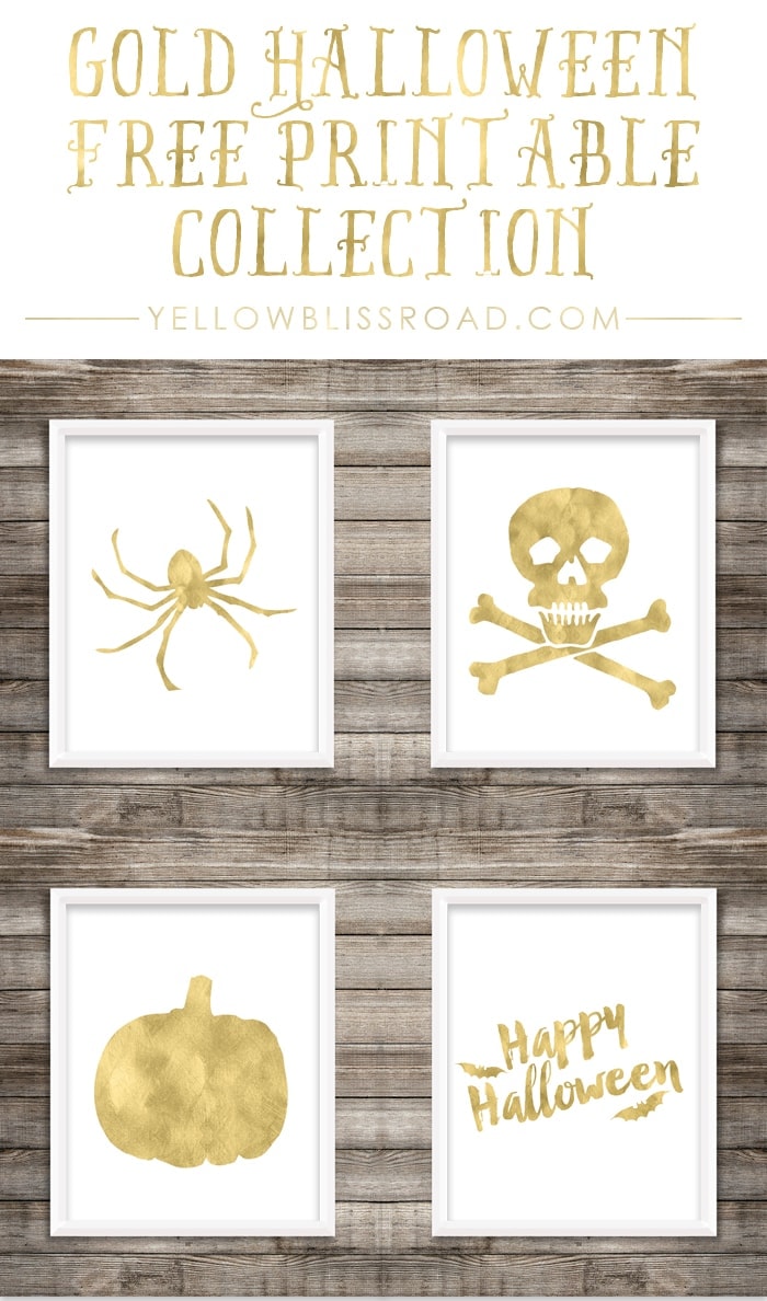 Free Printable Gold Halloween Collection