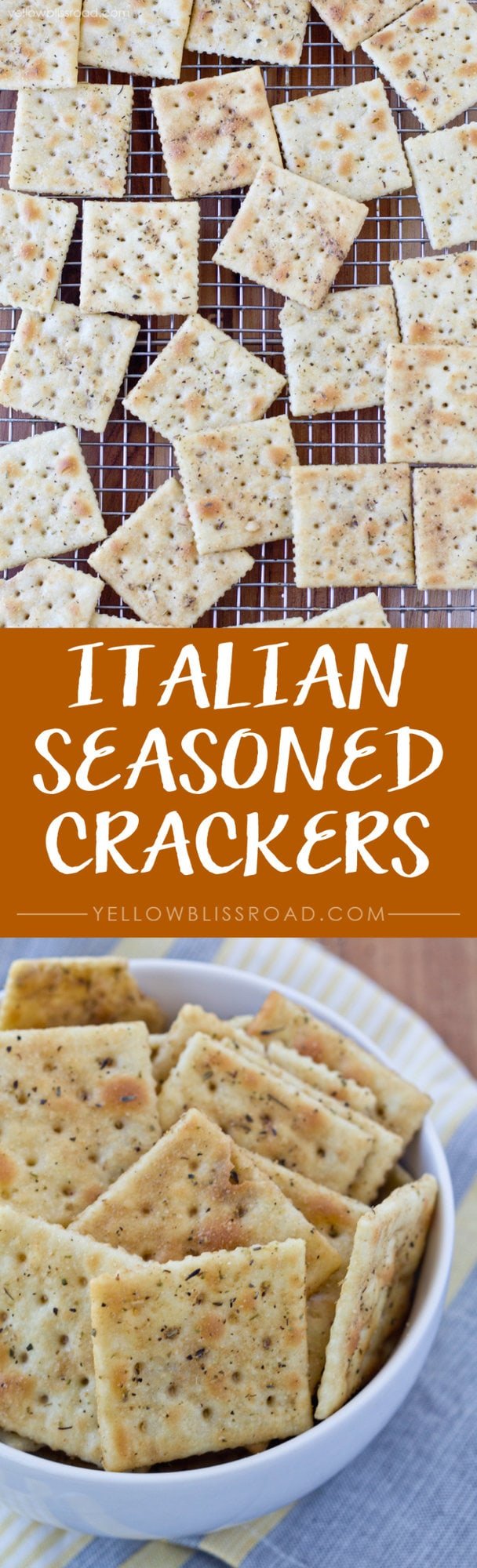 Savory Italian Seasoned Crackers Yellow Bliss Road