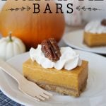 Social media image of Pumpkin Pie Bars