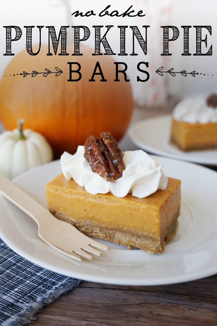 No Bake, Pumpkin Pie Bars