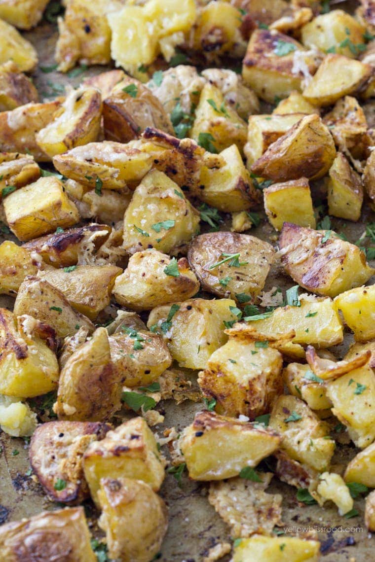 Roasted Garlic Parmesan Potatoes