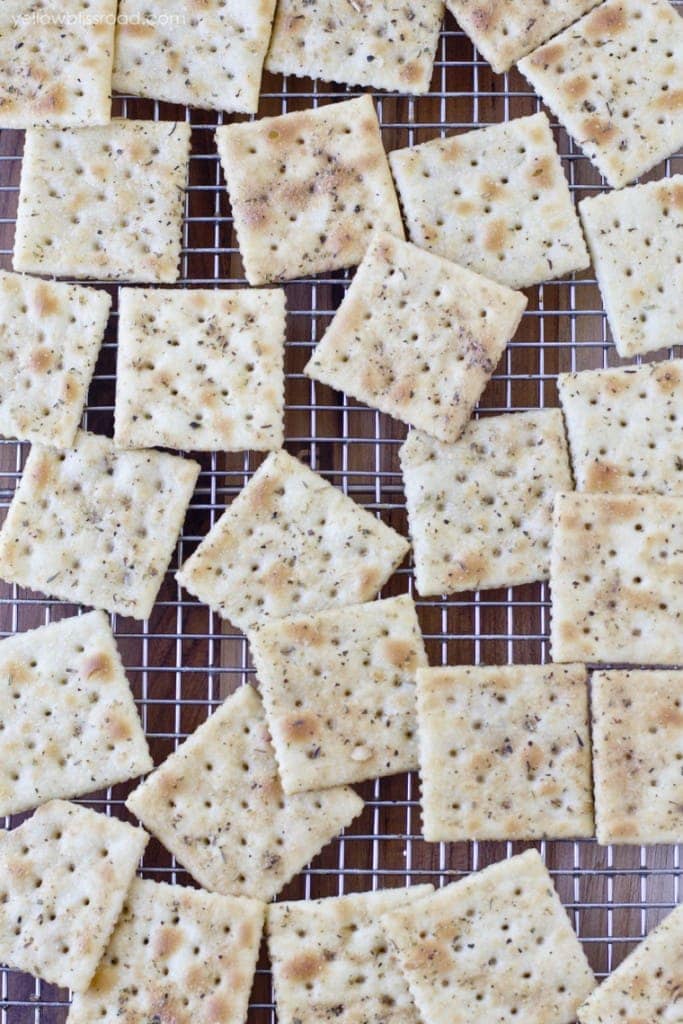 Savory Italian Seasoned Crackers Yellow Bliss Road