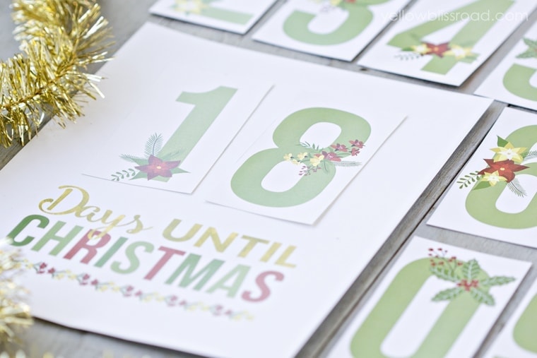 Christmas Countdown printabls