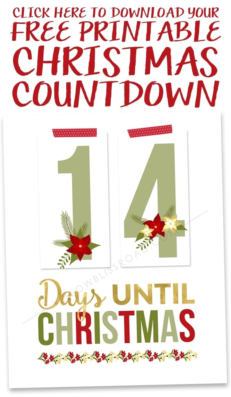 Click to Download the Free Printable Christmas Countdown