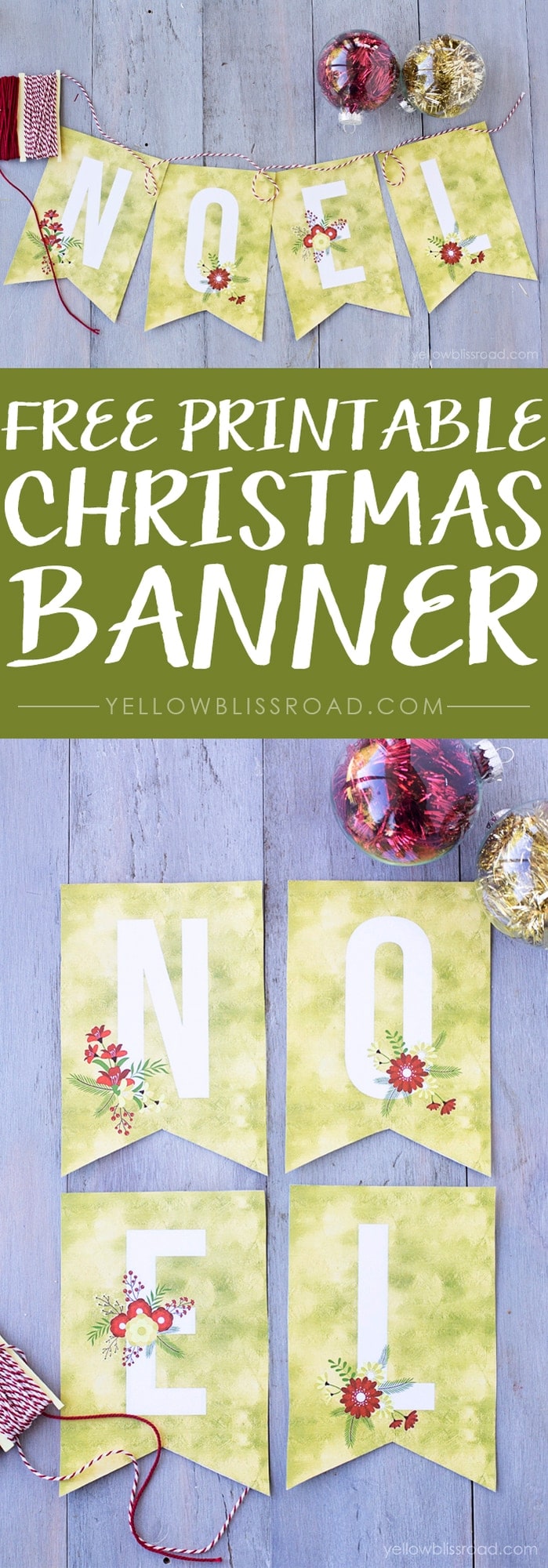 Free printable Noel Banner