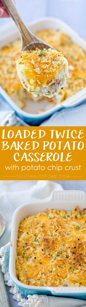 Twice Baked Potato Casserole | YellowBlissRoad.com