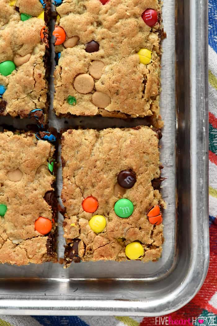 A tray of Monster Cookie Bars