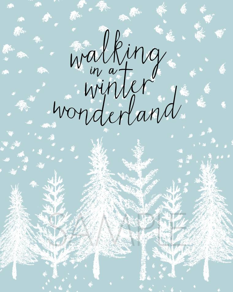 Walking in a Winter Wonderland Free Printable